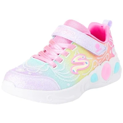 Image of Skechers Unisex Kids Girls Trainers, Multi Mesh, 1.5 UK