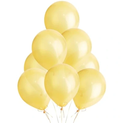 Image of SHATCHI Metallic Colour Pearlized 12&quot; Helium Quality Latex Balloons Birthday Wedding Anniversary Christening Christmas Communion Party Decoration Baloon, Gold, 25pcs
