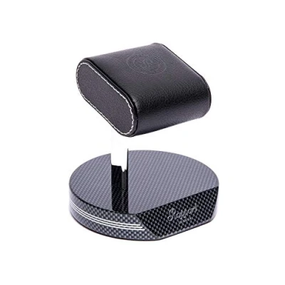 Image of Rapport, Single Watch Stand, Carbon Fiber, High Gloss Base, Premium Leather Cushion, Elegant Stand for Bedside Cabinet