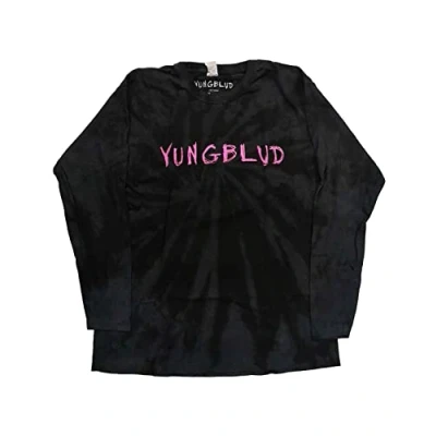 Image of Yungblud T Shirt Scratch Logo Official Dip Dye Black Long Sleeve XXXXXL