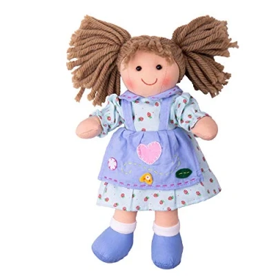 Image of Bigjigs Toys Grace Rag Doll (Small) 25cm Small for 1 Year Old, Ideal First Babies &amp; Toddlers, Super Soft Dolls, Dolls