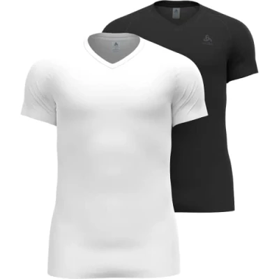 Image of Odlo Men Functional Underwear Short Sleeve Shirt ACTIVE EVERYDAY ECO, white black, XXL