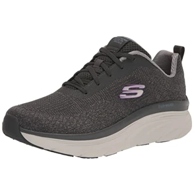 Image of Skechers Women D&#039;lux Walker Daily Beauty Sneaker, Black (Coal), 5.5 UK