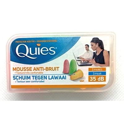 Image of Quies Comfort Foam Hearing Protection 3 Pairs Fluorescent