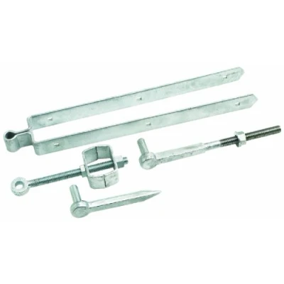 Image of Eliza Tinsley 24 inch Galvanised Double Strap Adjustable Field Gate Hinge Set