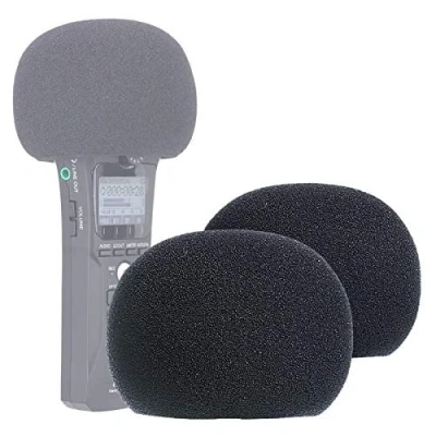 Image of YOUSHARES Zoom H1n &amp; H1 Recorder Foam Windscreen, Wind Cover Pop Filter Fits Handy Portable (2 PCS)