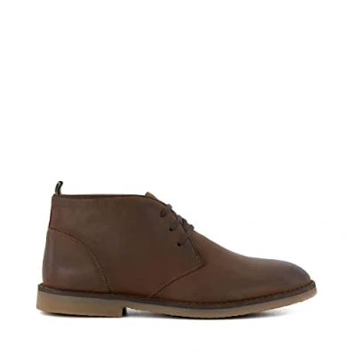 Image of Dune Mens CASHED Casual Chukka Boots Size UK 9 Flat Heel Brown