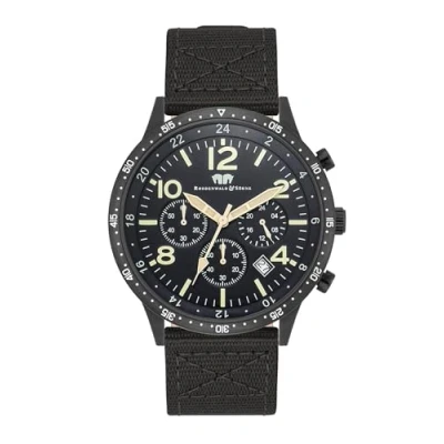 Image of Rhodenwald &amp; Söhne Mens Male Nylon Watch 43,8 mm Black Stainless Steel (archived) One Size