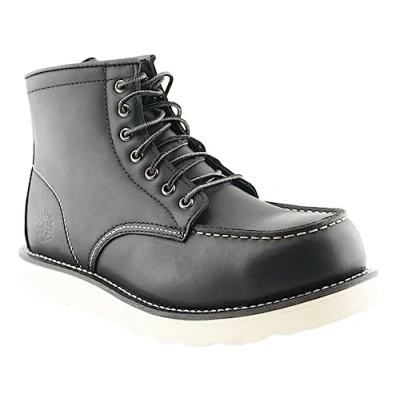 Image of Grinders Men&#039;s Black Safety Moc Toe Boots Size UK 10/ EU44