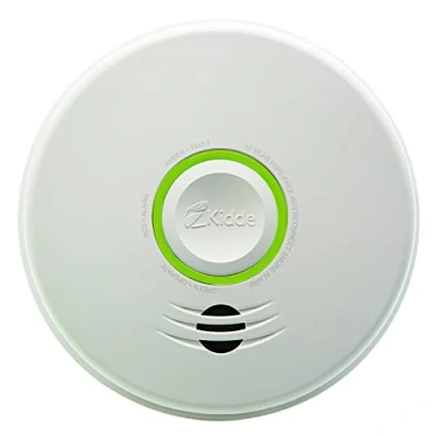 Image of Kidde Smoke Detector, 10 Year Battery, Photoelectric Sensor Wire Free Interconnect Alarm, Voice Alert, White, 2 Count