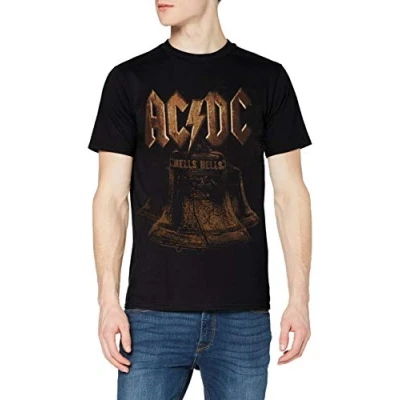 Image of ACDC Men&#039;s AC/DC Brass Bells T Shirt, Black, Large