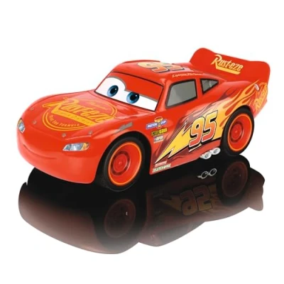 Image of Disney Cars 203081000S03 &quot;3 Lightning McQueen Single Drive&quot; Remote Control Car, Black