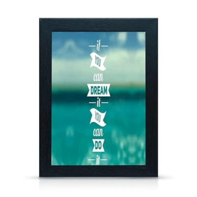 Image of 70x50 cm, Black Wooden Effect Photo Frame, Poster Size Picture Frame for Wall Mount.