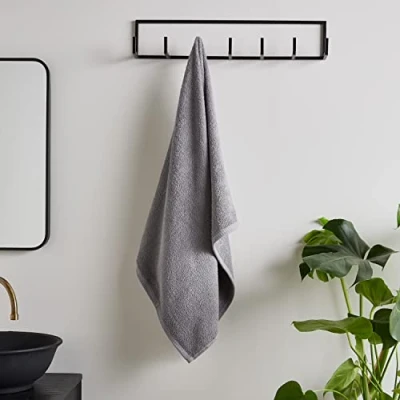 Image of Catherine Lansfield Quick Dry Cotton Bath Sheet Grey
