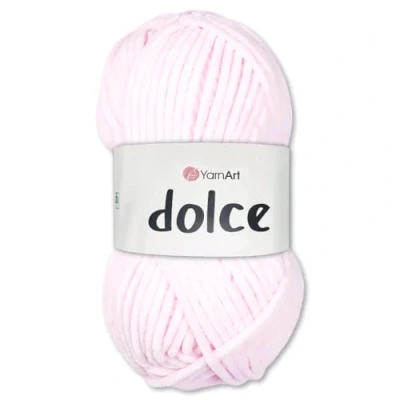 Image of Frida&#039;s Wollhaus YarnArt 100 g Dolce Chenille Wool Yarn Knitting Crochet Amigurumi 64 Colours (781 Light Pink)