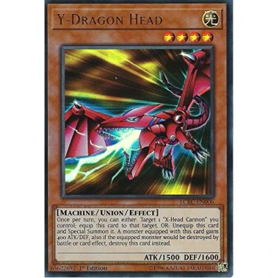 Image of Yu Gi Oh YuGiOh LCKC EN006 1st Ed Y Dragon Head Ultra Rare Card (Legendary Collection Kaiba Mega Pack Single Card)