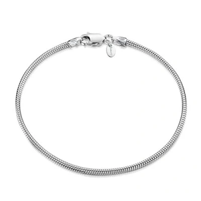 Image of Amberta 925 Sterling Silver 1.9 mm Snake Chain Bracelet Length 7&quot; inch / 18 cm (7)