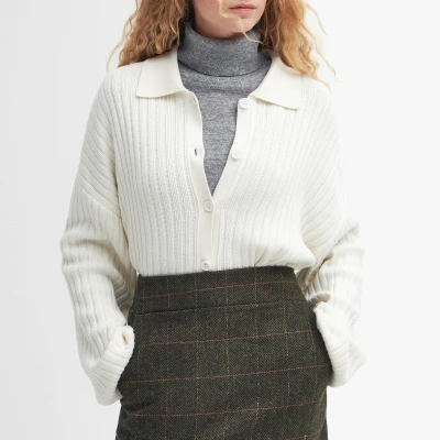Image of Barbour Claudette Cotton Knit Cardigan UK 12