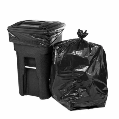 Image of 200 x Strong Black Bin Bags/Sacks Heavy Duty 140 Gauge Rubbish, Refuse, Waste