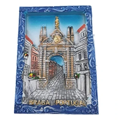 Image of 3D Braga Portugal fridge magnet,Home &amp; kitchen decoration magnetic sticker refrigerator magnet travel souvenir gift