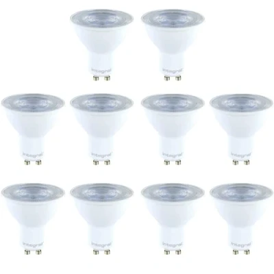 Image of Integral LED 3.6W GU10 Lamps Bulbs PAR16 Non Dimmable Indoor Lighting: 10 Packs (4000K / Cool White)