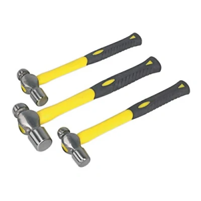 Image of Sealey Premier Ball Pein Hammer Set 3pc with Fibreglass Shafts