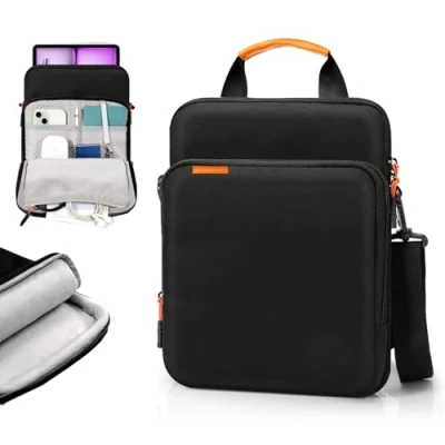 Image of TiMOVO 13 Inch Tablet Handbag with Shoulder Strap for iPad Air 13&quot;, Pro 12.9&quot;, Galaxy Tab S9+/S9 Plus/S10+/S10 Plus/S9 FE+/S9 FE Plus 12.4&quot;, Remarkable Paper 11.8&quot;, Black