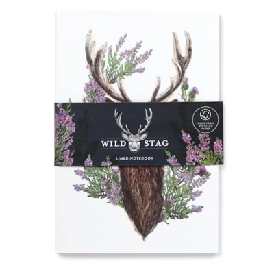 Image of Puckator MEMO96 Wild Stag Recycled Paper A5 Lined Notebook