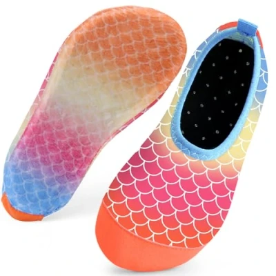 Image of Kids Swim Water Shoes for Girls Toddlers Baby Aqua Socks Quick Dry Pool Beach Barefoot Children（Pink 28/29