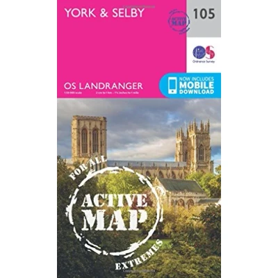 Image of Landranger Active 105 York &amp; Selby Map With Digital Version