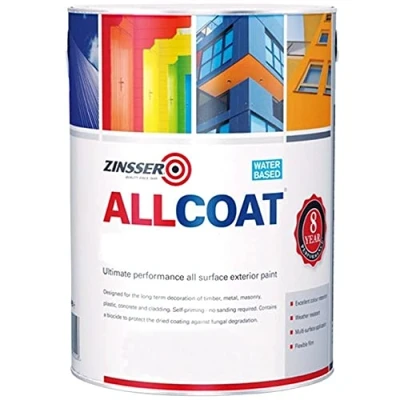 Image of Zinsser Allcoat Exterior WB (Satin Finish) Ready Mixed Colours 2.5 Litre Anthracite Grey (Ral 7016)