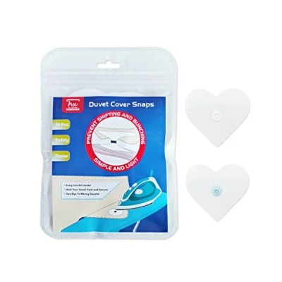 Image of HX AURIZE 16 Pcs/Lightweight Duvet Cover Snaps Fasteners Comforter Holder Clips Keep the Corner Safe in Place (White)