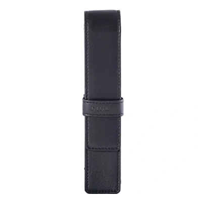 Image of DiLoro Leather Single Pen Case Pencil Pouch Holder for One Fountain Ballpoint Rollerball and (Black)