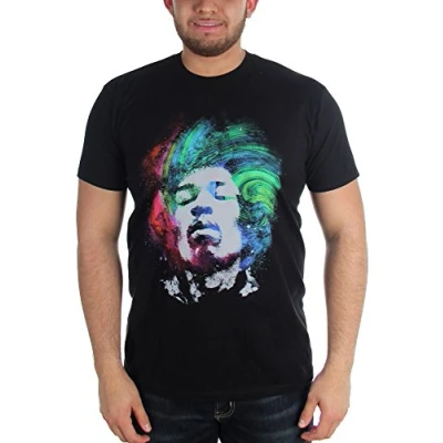 Image of Jimi Hendrix Mens Galaxy T Shirt, Large, Black