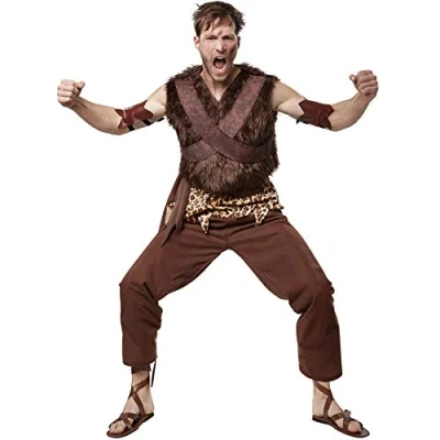 Image of dressforfun 900575 Men&#039;s Costume Stone Age Clan Chief, Long Top with Spots (M No. 302764)
