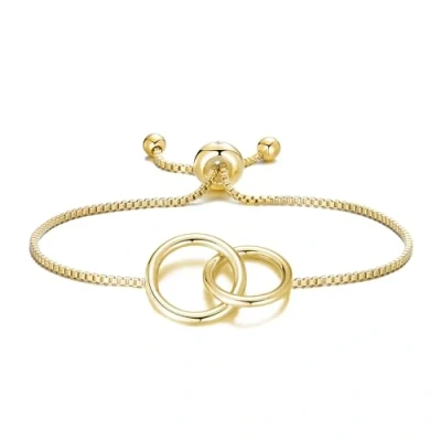 Image of Philip Jones Gold Plated Link Friendship Bracelet Created with Zircondia® Crystals