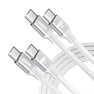 Image of USB C to Cable,100W 5A Fast Charging Cable [2M 2Pack] USBC Type Charge Lead for iPhone 16 15 Pro Max,MacBook Air,iPad Air,Samsung Galaxy S24 S23 Ultra
