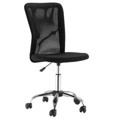 Image of Vinsetto Office Chair, Armless Desk Adjustable Computer Swivel Chair with Rolling Wheels and Mesh Back for Home Work Study, Black