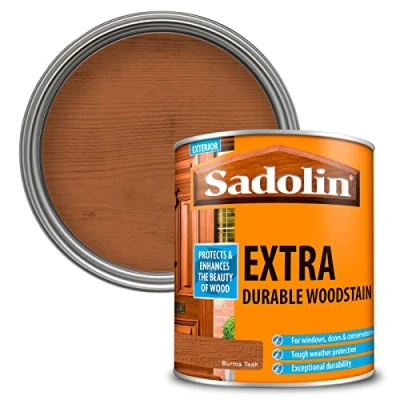 Image of Sadolin EXTRA WOODSTAIN (YELLOW TIN) 1lt Burma Teak