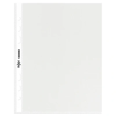 Image of Rexel Multi Punched Pocket Polypropylene A5 75 Micron Top Opening Clear (Pack 100) 1300063