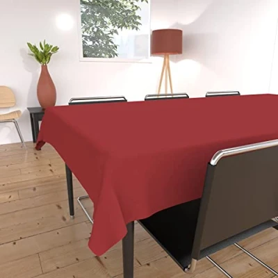 Image of MLANCE Alix Tablecloth Rectangular Anti Stain 140 x 240 cm Red