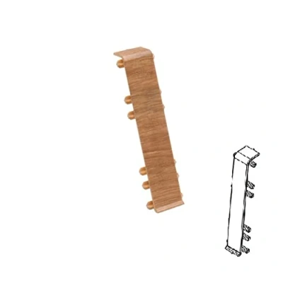 Image of Plastic Skirting Board High Line 2.5m PVC Joint Trim/Link Alabama Oak M141