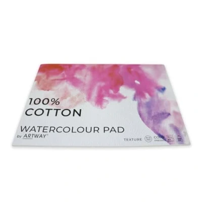 Image of Artway A3 Watercolour Pad Cold Pressed Paper 300gsm 100% Cotton 12 Sheets, White