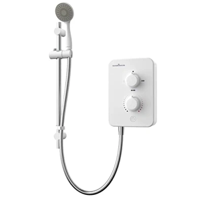 Image of Gainsborough Shower, Stainless Steel, White, 1