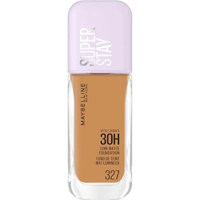 Image of Maybelline New York Super Stay up to 30H Lumi Matte Foundation, Medium Full Coverage, Vegan Formula*, Amino Acids, Niacinamide, Vitamin E Shade 327