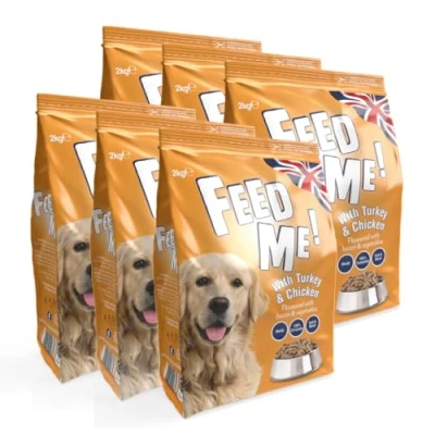 Image of HiLife FEED ME! Complete Dry Dog Food Turkey Chicken Bacon Vegetables Soft Moist &amp; Meaty, 12kg
