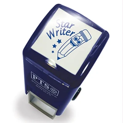 Image of Star Writer Literacy Pre Inked School Teachers Positive Feedback Reward Marking Stamper Stamp 25mm Primary Teaching Services