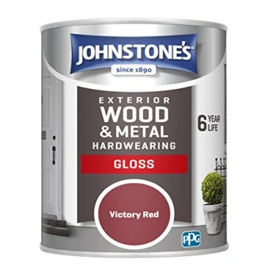 Image of Johnstone&#039;s Exterior Hardwearing Gloss Victory Red 750ml