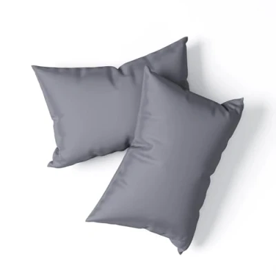Image of 100% Bamboo Bedding Pillowcases 60x40cm Urban Grey