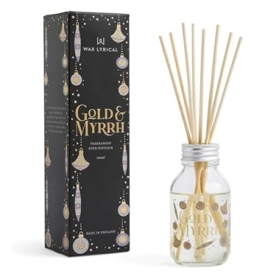 Image of WAX LYRICAL 100ml Winter Festive Fragrance Reed Diffuser (Frankincense, Gold &amp; Myrrh 100ml)